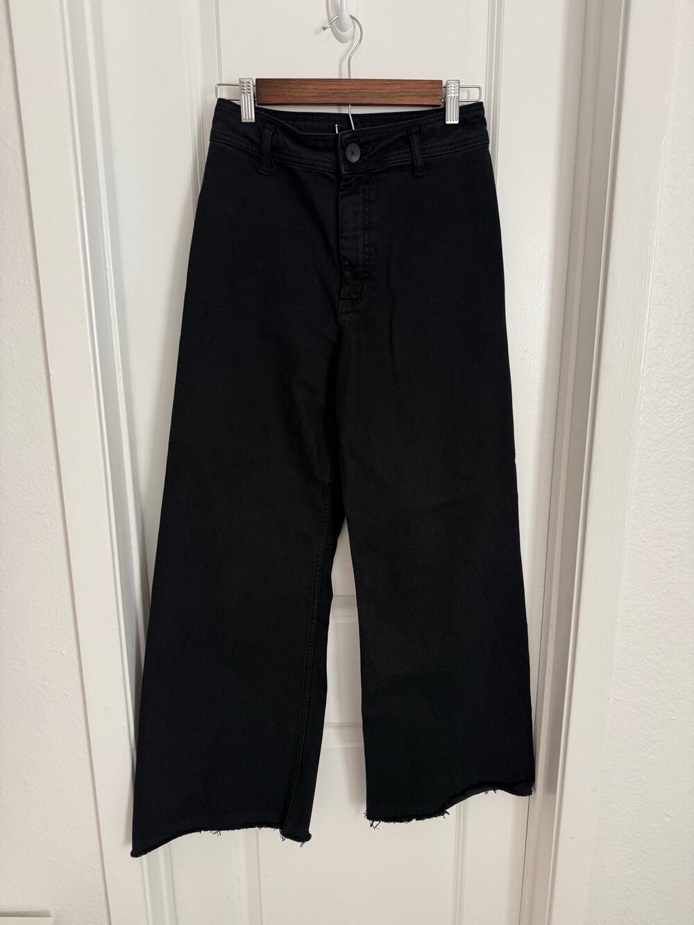Zara Marine Pant High Waisted Wide Leg Black Pants Size 6